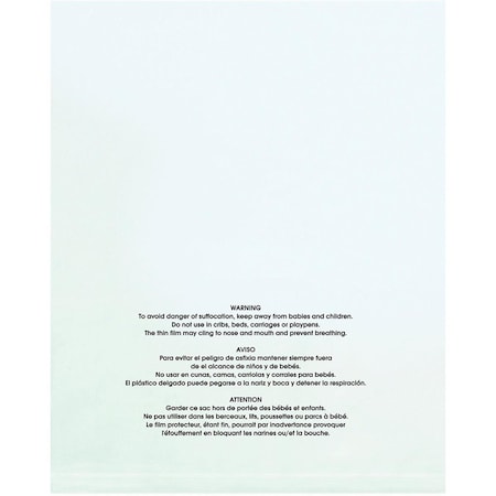 Officespace 15 x 18 in. - 2 Mil Flat Suffocation Warning Poly Bags Clear, 100PK OF3350591